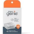 Diaper Genie Carbon Filter (4-Pack) | Diaper Pail Odor Eliminator & Deodorizer | Compatible with the Diaper Genie Complete an