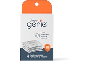 Diaper Genie Carbon Filter (4-Pack) | Diaper Pail Odor Eliminator & Deodorizer | Compatible with the Diaper Genie Complete and Expressions Pail