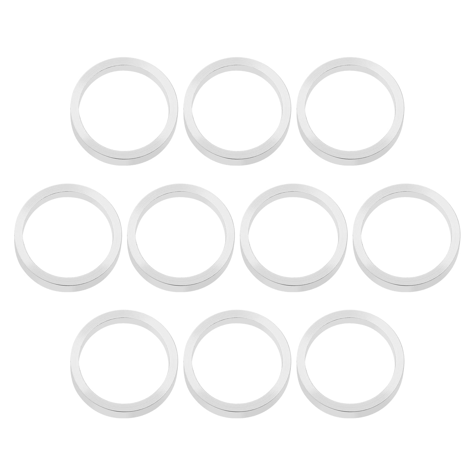 Be In Your Mind 10PCS Bicycle Chainring Bolt Spacers Washer Aluminum Alloy Double Ring to Single Gasket for Bike Headset Chainwheel Chainring 2mm Thickness 10mm Inner Diameter