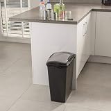 Addis Set of 3 40 Litre Recycling Bins Black Metallic UK Made 10 Year view 2