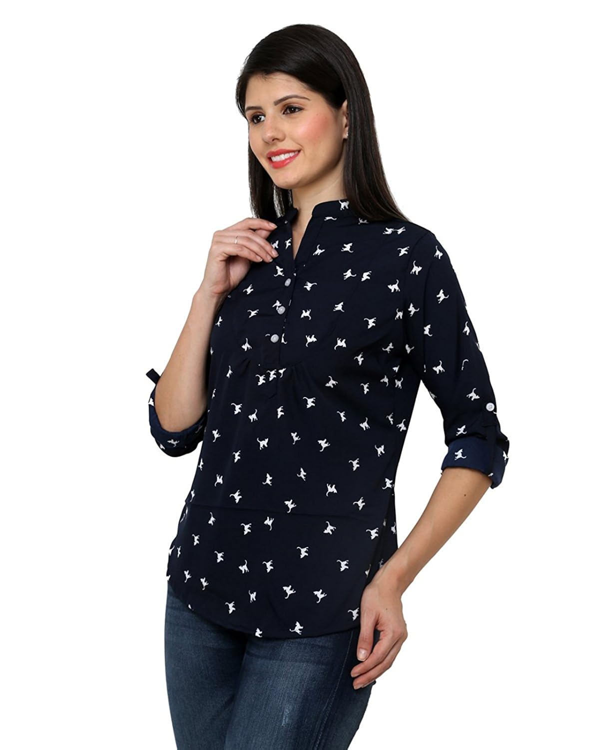 vastrasutra floral print blue top for women_vs91607_$p