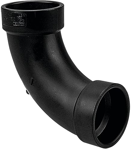 Genova Products 2" ABS-DWV 90-Degree Street Sanitary Elbow – Hub X Spigot, USA Made