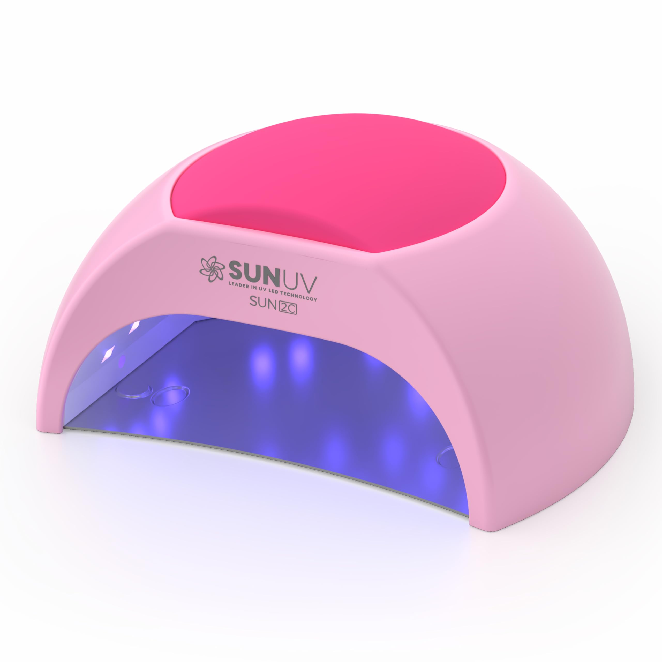 SUNUV UV LED Nail Lamp with 4 Timer Settings, 33 LEDs Nail Dryer Compatible with All Gel Polish, Auto Sensor Removable Base SUN2C Pink Image