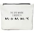 JIUWEIHU Pregnancy Gifts for First Time Moms, Pregnancy Announcement, New Mom Gifts for Women, Gift Idea for First Time Mom, Mommy, Baby Shower Gifts, Mom to Be Makeup Bag-Become a Mommy