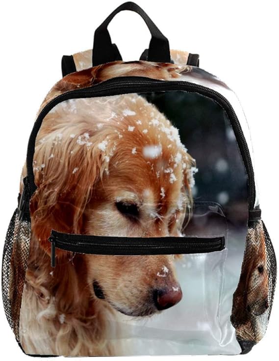Golden Retriever Dog Kids Backpack Lightweight School Bag Full Print