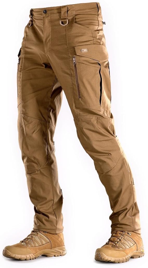 Conquistador Flex Tactical Pants Men with Cargo Pockets Brown 30W x 32L Amazon.co.uk
