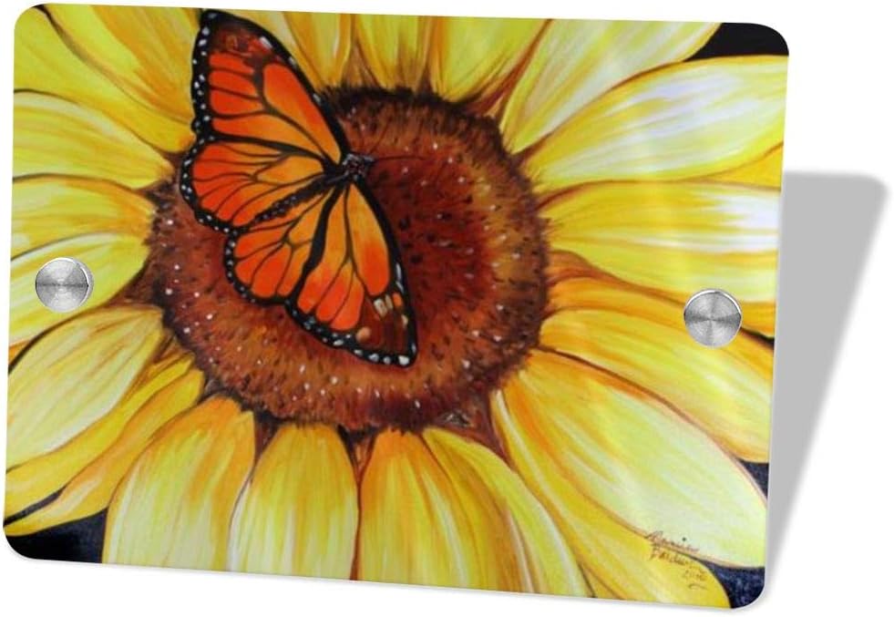 Amazon.com: QNOQ Art Decor Sunflower and Butterfly Pattern Doors and