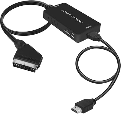 uhddadi Scart to HDMI Converter with HDMI Cable Full HD 720P/1080P