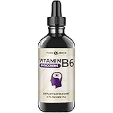 Think Above Liquid B6 Pyridoxine Supplement, Vitamin B-6 (as Pyridoxine Hydrochloride), Glass Bottle 4 oz 120 ml