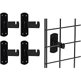 7RiversART Gridwall Mount Brackets for Grid or Slatgrid Panels Box of 4 Pcs Black