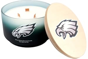 Proformance Home NFL Glass Gradient 14.5oz Candle with Printed Wood Top