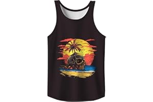WANGSTAR Mens Tank Tops Summer Sleeveless Shirts Beach Graphic Tank Tops Men 4th of July Tank Top Cut Off Patriotic Shirts