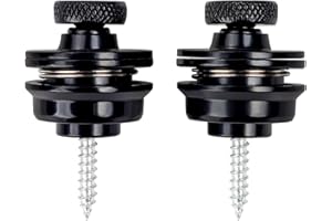 Banworks Quick-Release Locking Strap Buttons Flat Head Security Straplocks for Acoustic/Electric Guitars Pack of 2 JT/DSBDK-02 Black