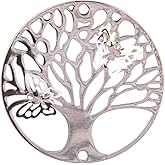 longsheng 10pcs Silver Tree of Life Hanging Suncatcher DIY Metal Parts Hand-Crafts Pendant Ornament Drop