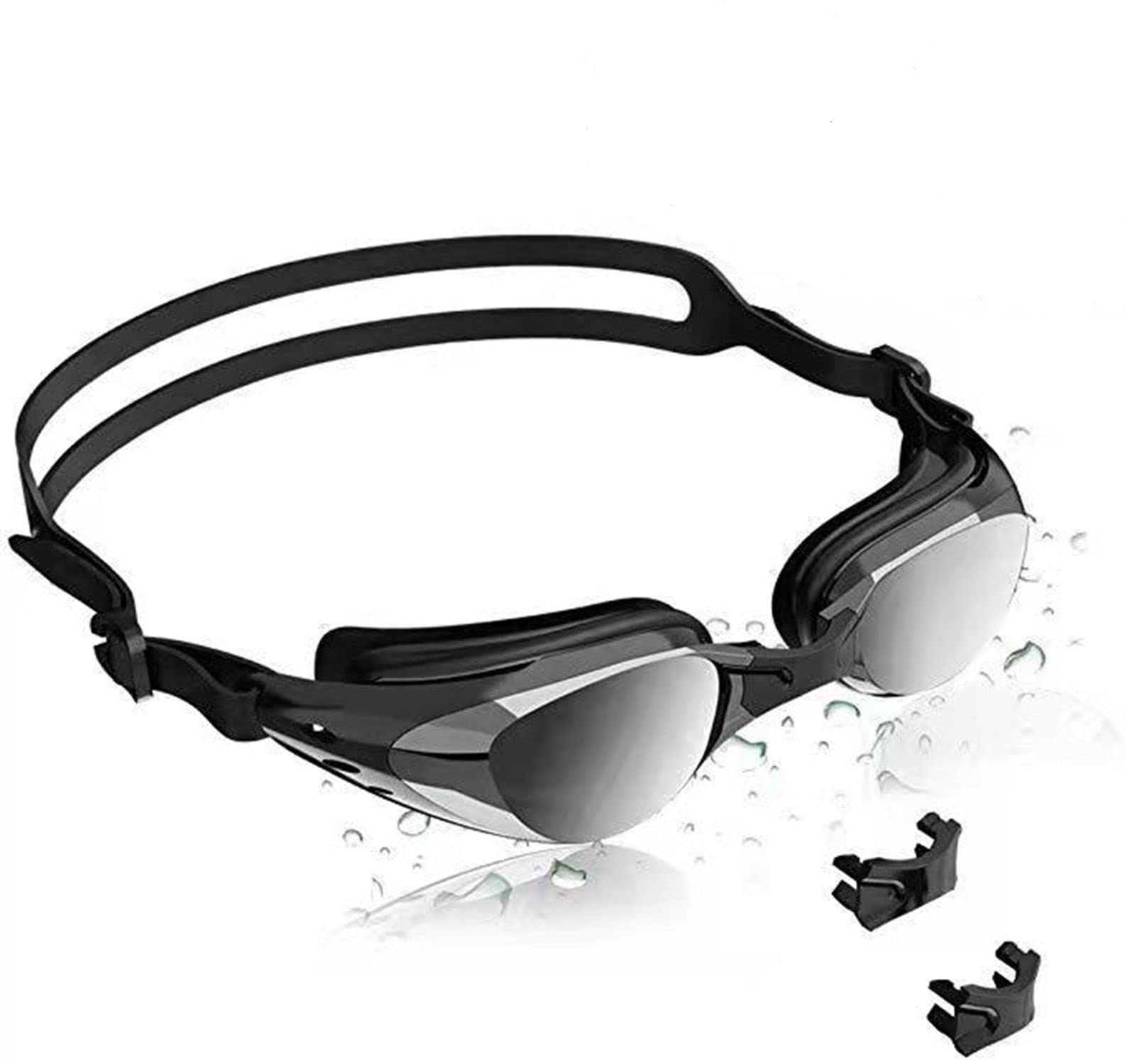 SIXIUDIA Swimming Goggles,UV Protection Swim Goggles, No Leaking, Anti Fog, Free Storage Case, Nose Clip ， for Adult Men Women And Kids 8+ -
