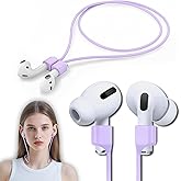 1 Pack Ultra Strong Magnetic AirPod Straps, Soft Silicone Anti-Lost Neck Lanyard Compatible with AirPods Pro 3rd 2025, AirPod 4th, AirPod Pro 2nd/1st, Air Pod 3rd, Air Pod 2nd/1st-Purple