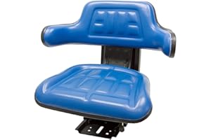 TRAC SEATS BRAND BLUE WAFFLE STYLE UNIVERSAL TRACTOR SUSPENSION SEAT WITH TILT FITS FORD/NEW HOLLAND 3900 3930 3910 5000 5100 5600 5610 5900 5910 (SAME DAY SHIPPING - Delivers in 1-4 Business days