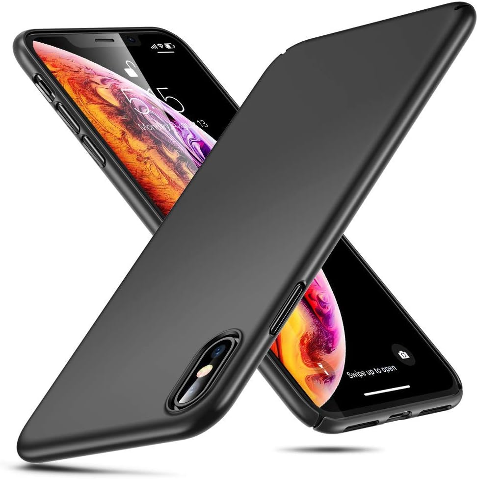 AEDILYS iPhone X Case | iPhone Xs Case | | Ultra Slim | Lightweight | [Anti-Drop] | Wireless Charging | Compatible with Apple iPhone X/iPhone Xs - Black Fashion Over (Green Purple Yellow Using Color)