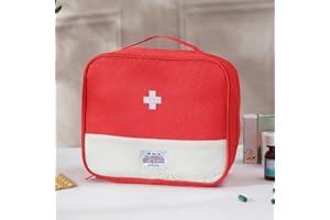 Medical Organizer Bag, Portable First Aid Kit with Zipper and Top Handle for Emergency Supplies, Travel Camping and Home Use,