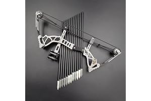 ELETALKER Mini Archery Bow Set Hunting Accessories Gadgets for Men Mini Compound Bow Catapult for Shooting, Practice, and Hunting Target Practice Archery Fun Gifts with 12 Arrows