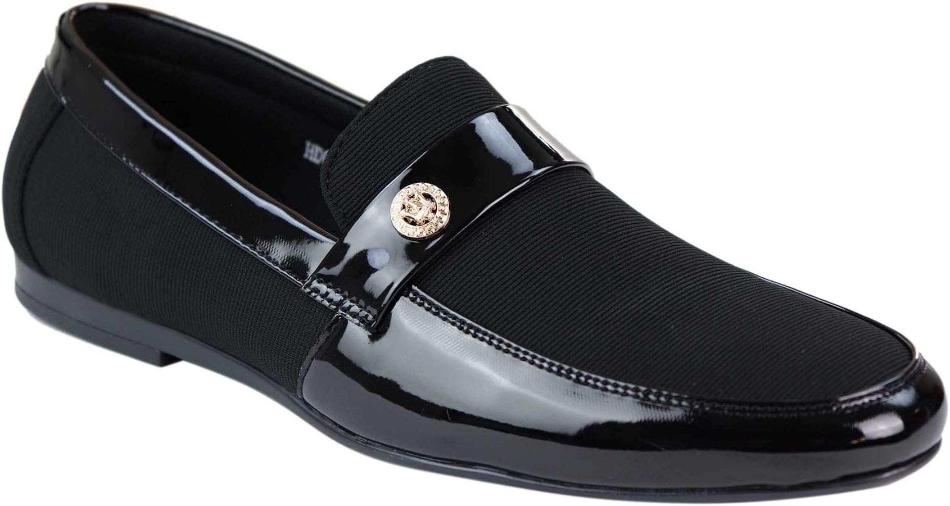 black shiny loafers mens