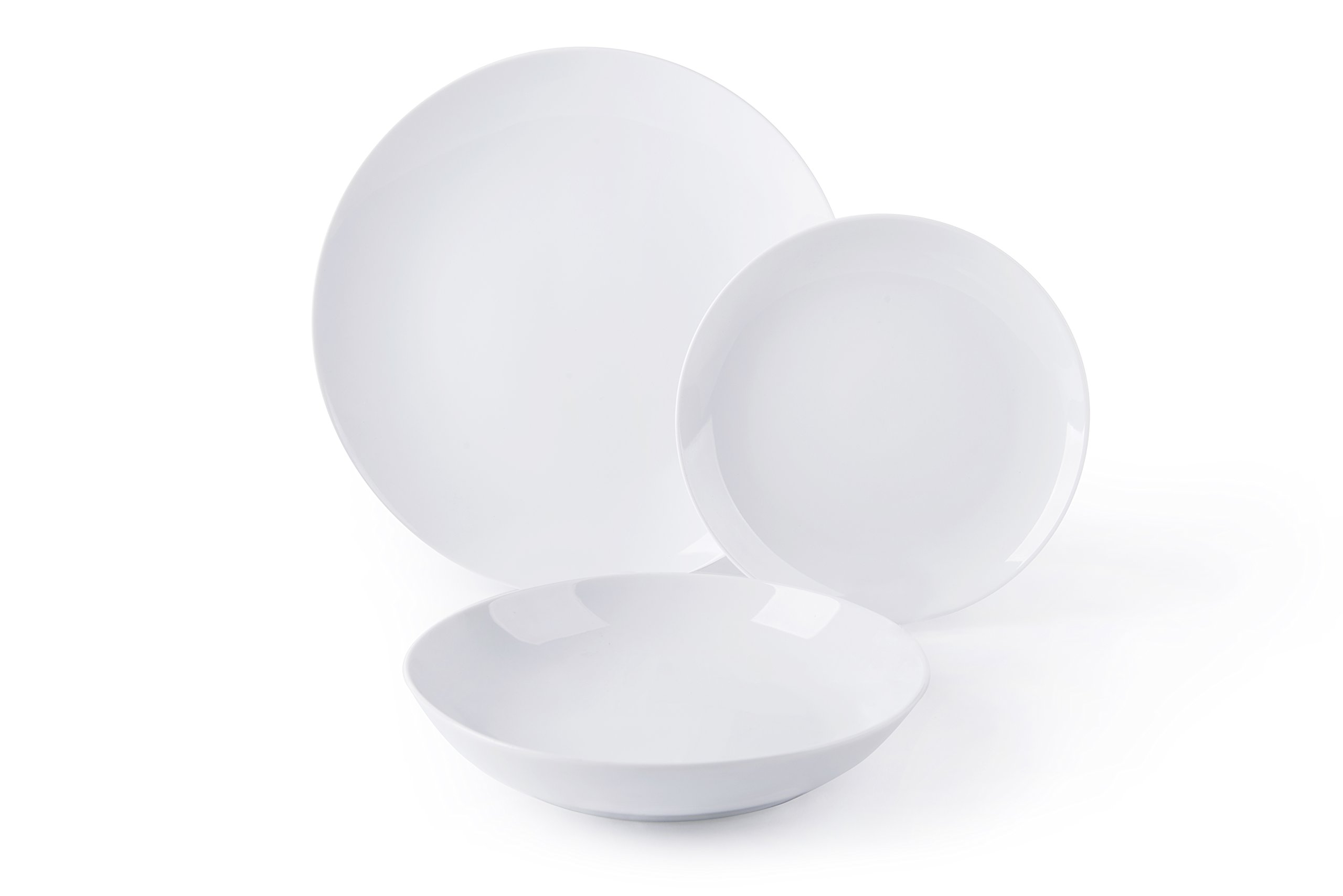 Excèlsa 18 Pcs."Coup" White Dinner Set