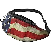 American Flag Patriotic Fashion Casual Fanny Pack Waist Bag Men Women Adjustable Belt Waist Bag For Travel Hiking Cycling Running Festival Carnival