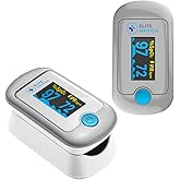 Elite Medica Premium Fingertip Pulse Oximeter, Health Canada Authorized Medical Device, Digital SpO2 Blood Oxygen Saturation 