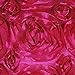 E'Plaza 2pcs New Hot Pink 3D Raised Ribbon Roses Cushion Covers Throw Pillow Cases 16X16 (2, hot Pink)