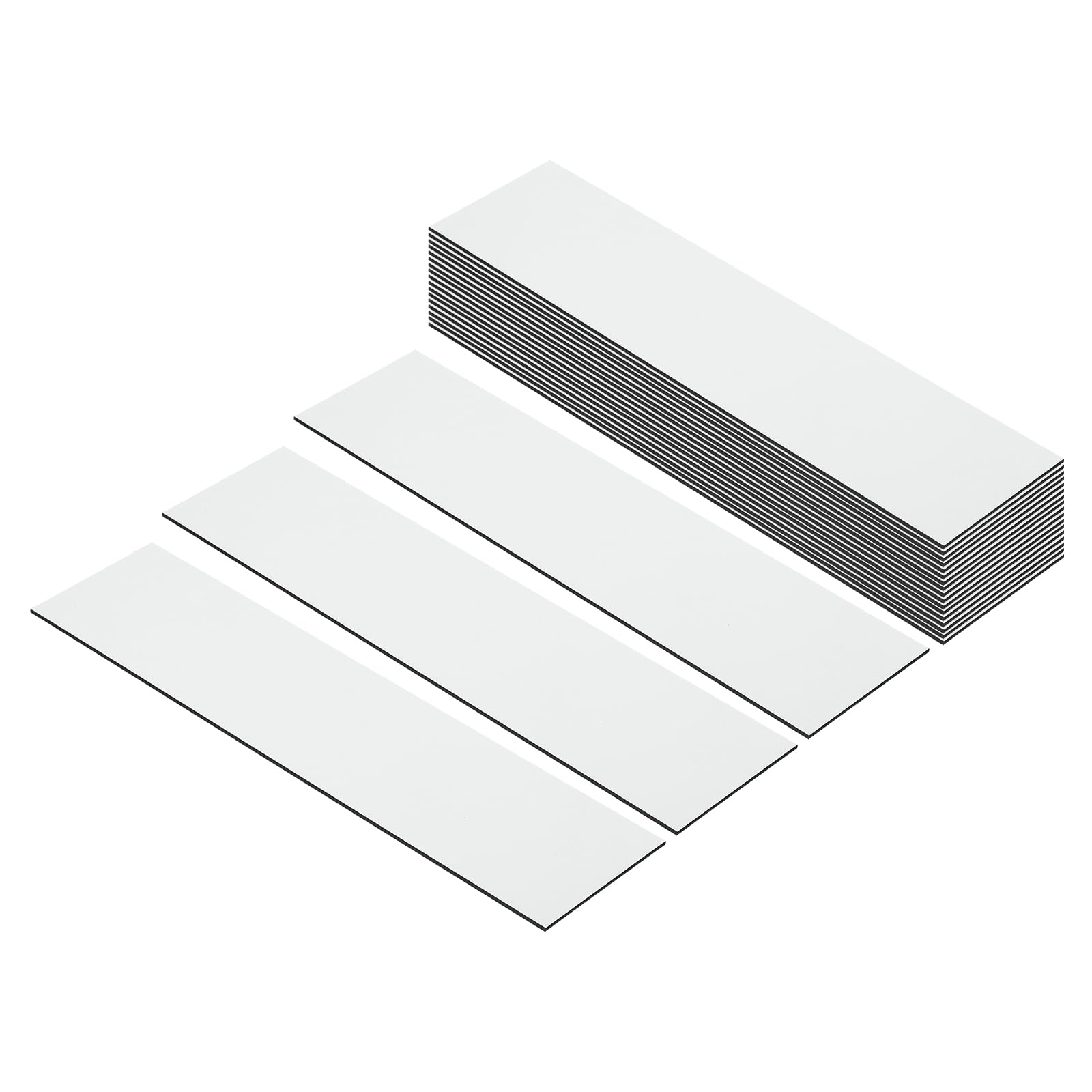 Photo 1 of PATIKIL 8"x2" Blank Name Plates, 20 Pack Custom Engraved Name Plate Rectangle Laser Engraving Blanks for Personalized Nameplates Office Desk DIY Painting Supplies, White, Black