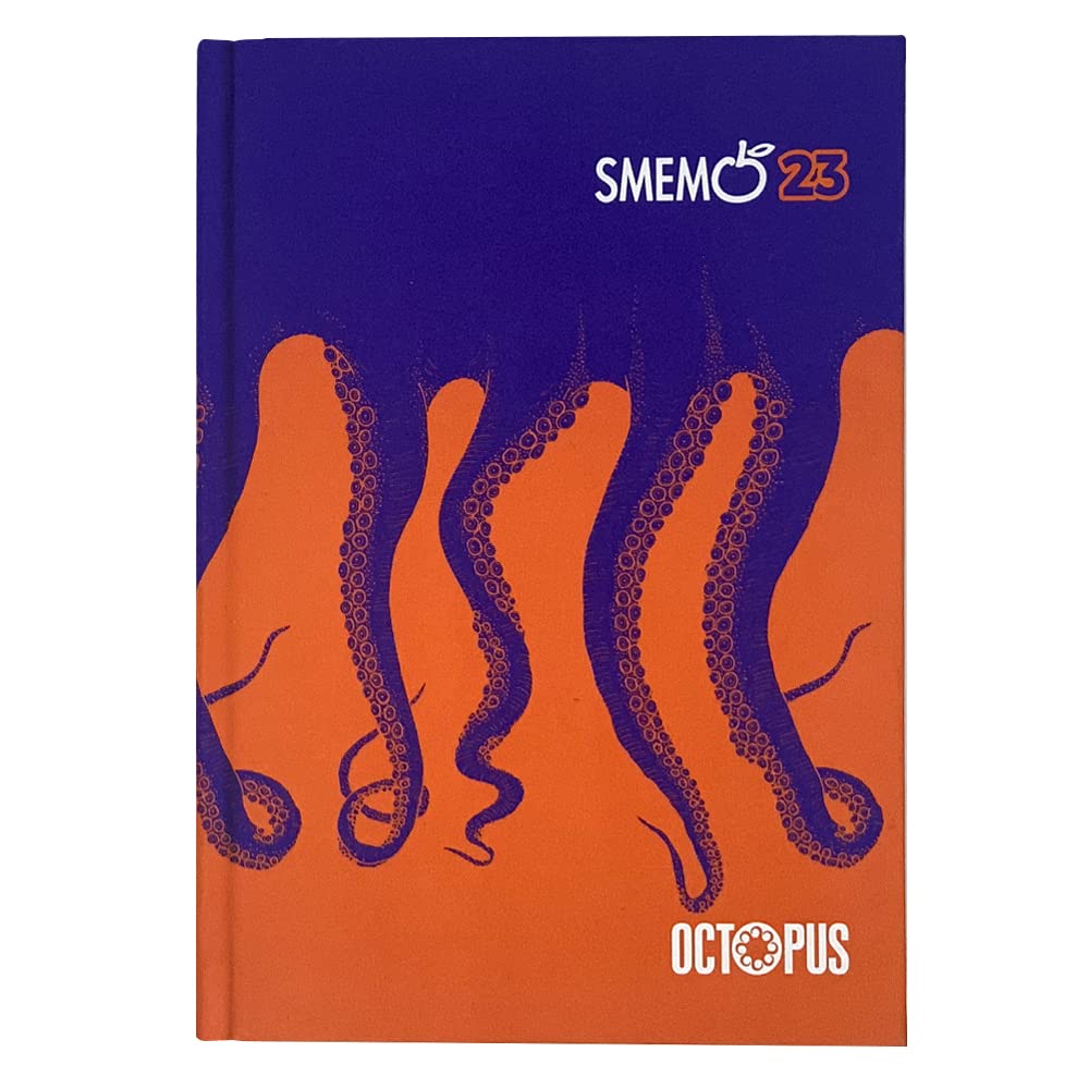 Smemoranda Octopus Special Edition – School Diary Dated 2022-2023 – 16 Months – 13 x 17.7 cm – School Diary with Planner and Sticker – September 22 / December 23 – 544 Pag – Orange and Purple