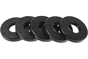 Motoforti Universal Oil Seal TC Double Lip W Steel Spring Seal Ring Rotary Shaft Seal 30x72x12mm High Pressure NBR Rubber Black 5 Pcs