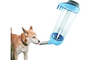 DEEUCHIS Dog Crate Water Bottle Dispenser - No Drip, Easy-Use, 350ML Blue Dog Kennel Water Bottle