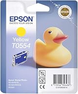 Epson T0554 Yellow Original Ink Cartridge - Quick Dry DURABrite Pigment Ink view 1