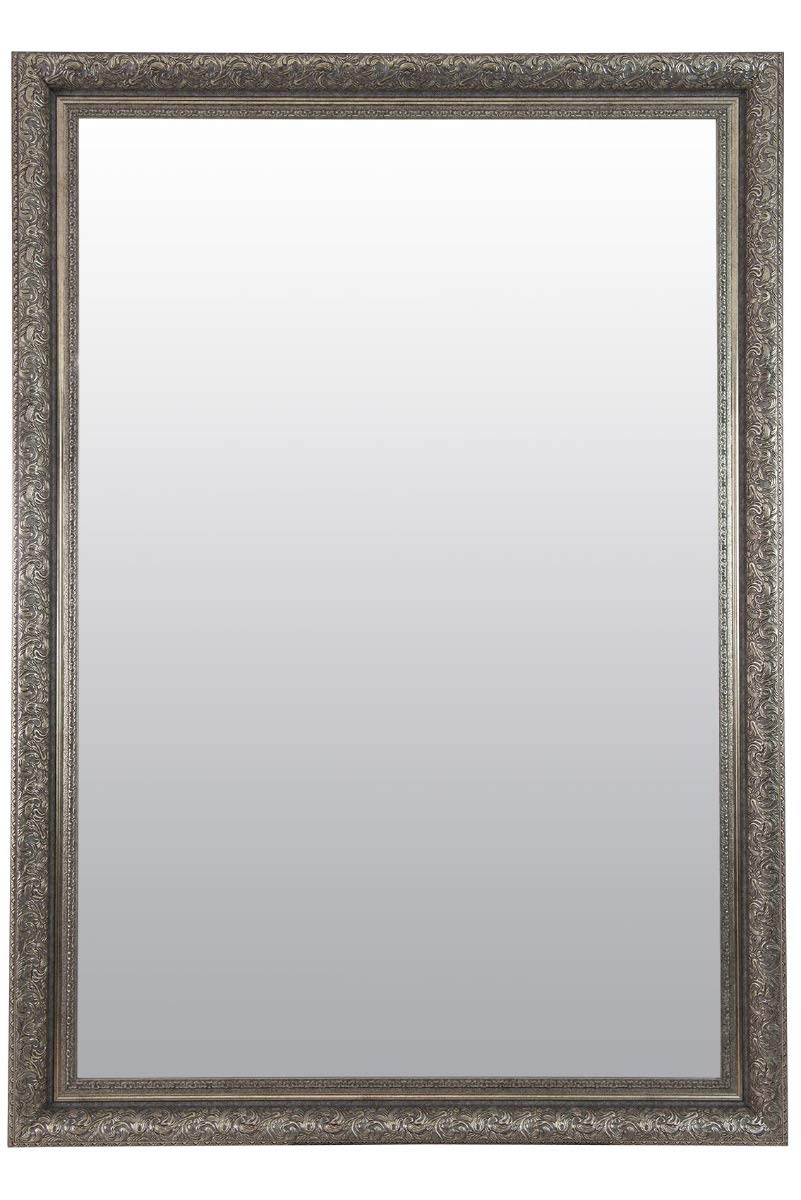 Large Silver Ornate Decorative Big Wall Mirror 7Ft X 5Ft (208cm X 147cm