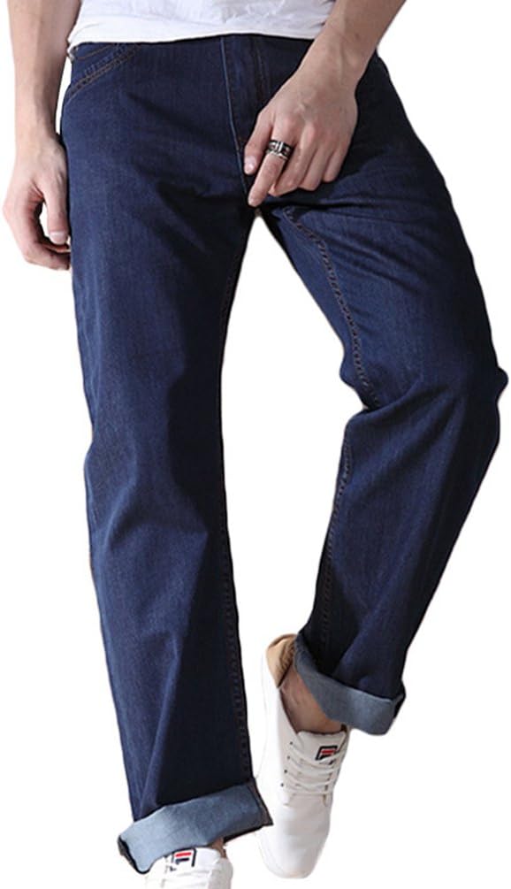 NiSeng Men's Loose Jeans Casual Straight Jeans Fashion Baggy Fit Jeans