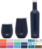 Simple Modern Spirit 25oz Wine Bottle - Vacuum Insulated Water Bottle Leak Proof Double Wall Flask - 18/8 Stainless Steel Travel Mug - Deep Ocean