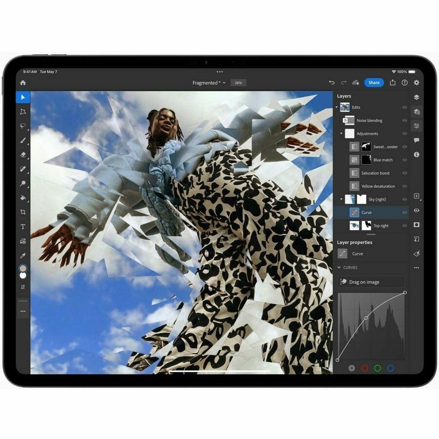 Apple iPad Pro 13-inch (M5): Ultra Retina XDR Display, 256GB, Landscape 12MP Front Camera/12MP Back Camera, LiDAR Scanner, Wi-Fi 7 with Apple N1, Face ID, All-Day Battery Life — Space Black