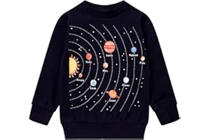 NUBEEHOHO Boys Cotton Sweatshirts Crewneck Long Sleeve Pullover Toddler Winter Warm Sweater Tops 2-7T