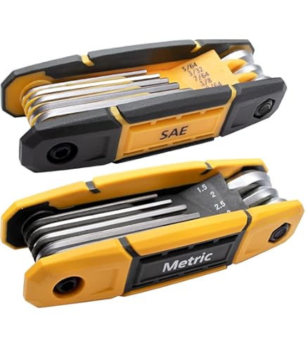9 Piece Folding Hex Key Set: 5/64-1/4