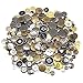 Hysagtek 500 Pcs Round Christmas Craft Buttons, Sewing Buttons Sewing Fasteners Basic Buttons for Christmas DIY Crafts Children's Manual Button Painting, Assorted Sizes and Colors, 2 and 4 Holes