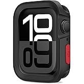 Amizee Rugged Case Compatible with Apple Watch Case Series 11/10 46mm, Soft TPU Shockproof Bumper Drop Proof Protective Cover Compatible with iWatch - Black