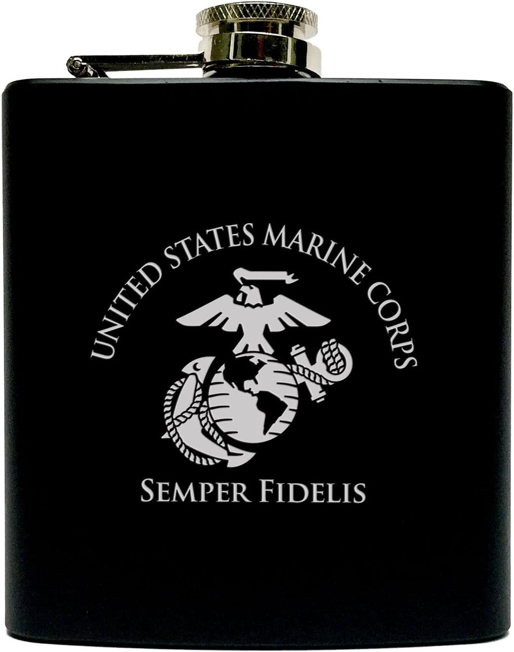 Marine Corps Flask-Matte Black