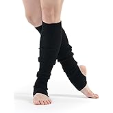 SERICI Leg Warmers & Socks for Women's Dance & Yoga - Open Toe & Heel - Eighty's 80s Ribbed Party & Sports Socks