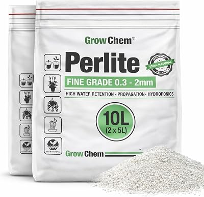 Grow Chem Perlite Fine 10 Litre 0.3–2mm Seedling Mix Hydroponics Propagation