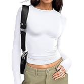 AUTOMET Womens 3 Pack Long Sleeve Shirts Basic Crop Tops Going Out Fall