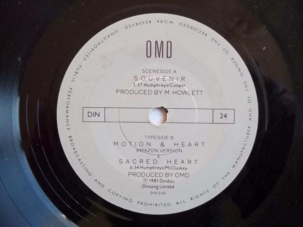 ORCHESTRAL MANOEUVRES IN THE DARK (OMD) Souvenir 7" vinyl by Amazon