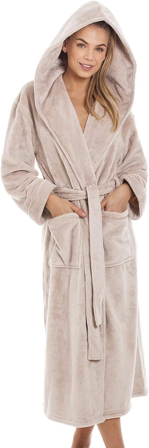 Womens Super Soft Fleece Dressing Gown