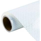 KISSWILL Mesh Hole HTV Heat Transfer Vinyl - 12 Inch x 5 Feet PU Perforated Mesh Iron on Vinyl Rolls for T-Shir, Mesh Vinyl H