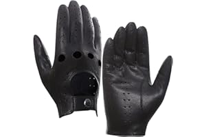 Harssidanzar Mens Deerskin Leather Driving Gloves Motorcycle Gloves for Men Unlined